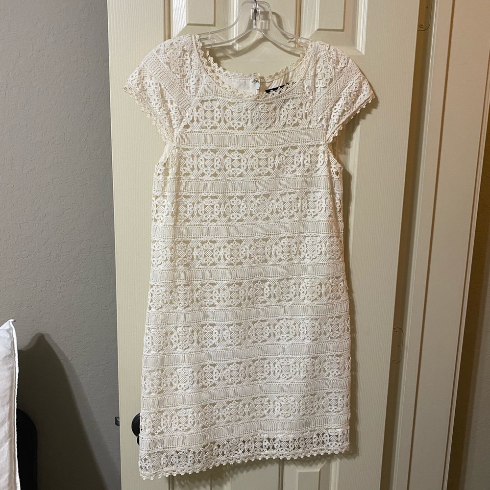 French Connection ivory crochet lace dress size 2